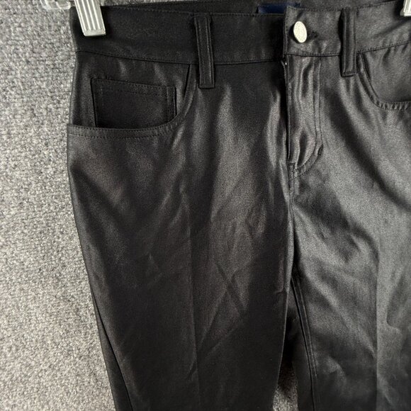 Tommy Jeans Black Size 1 Small Shiny Pants Pockets Club Leather-look ACTL 26X25 - Picture 2 of 16